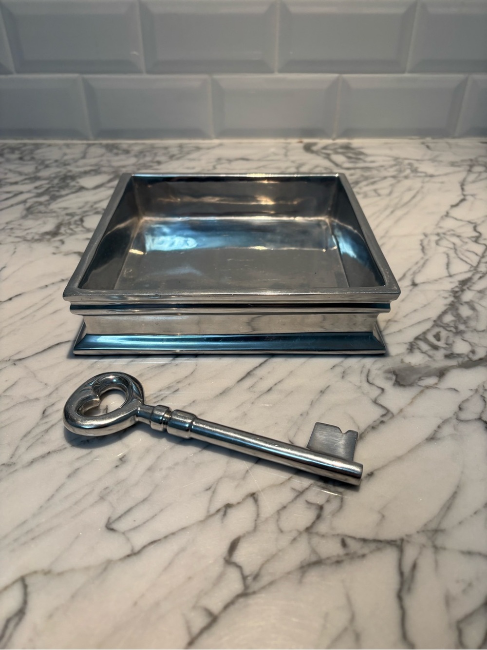 Pottery Barn Pewter Napkin Holder